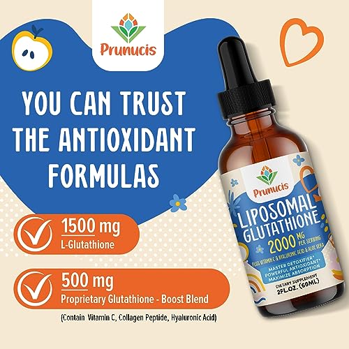 2000MG Liposomal Glutathione Liquid, 98% Absorption, Glutathione Liquid Supplement