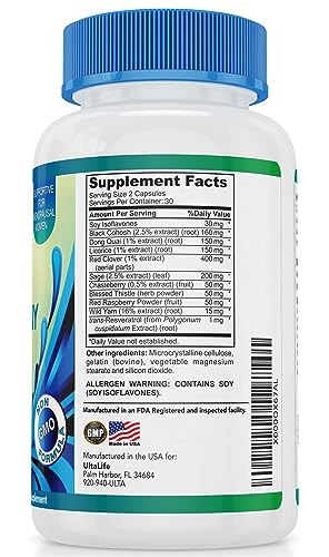 ULTALIFE Her Harmony Menopause Pills - Best Menopause Supplements for Women