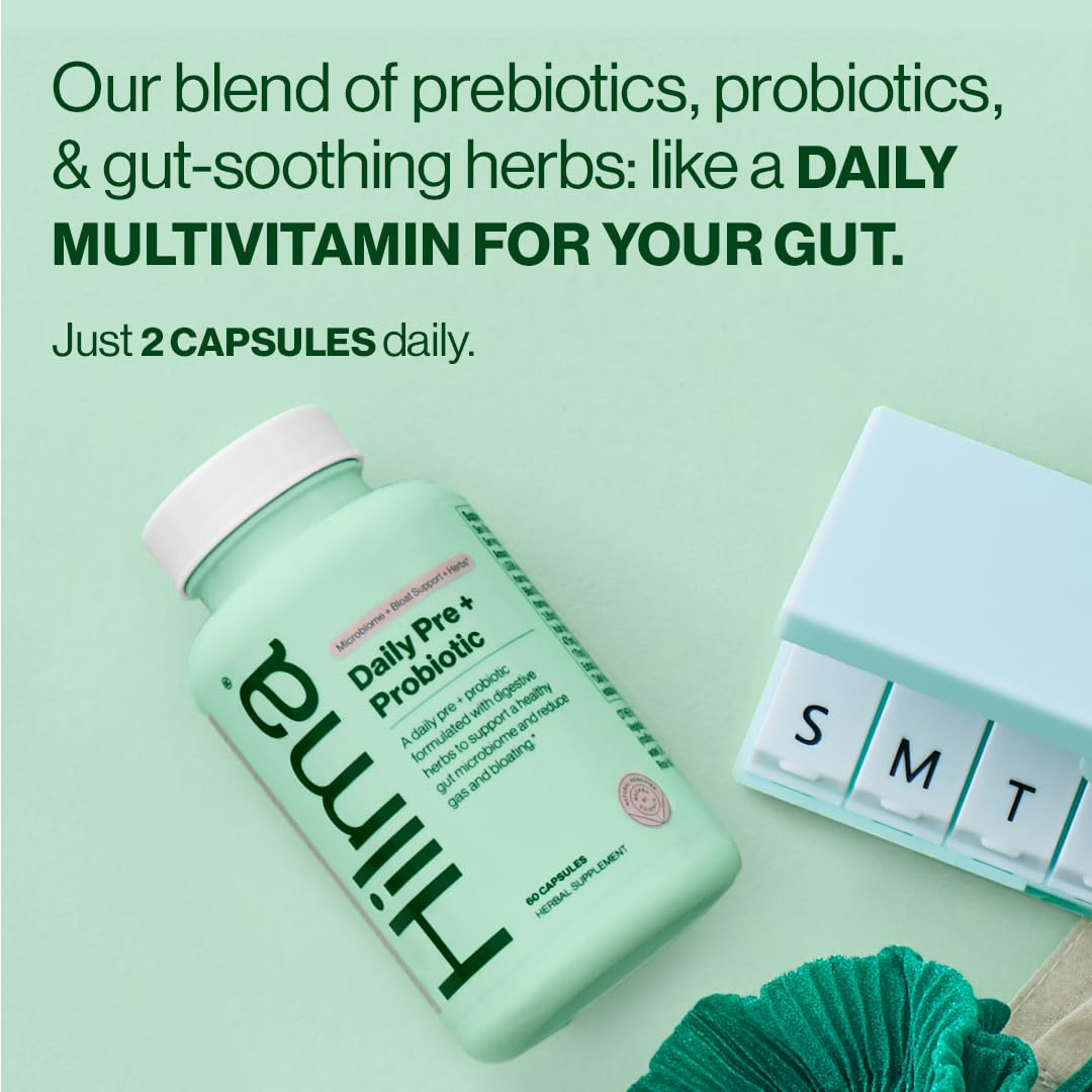 Hilma Daily Pre + Probiotic + Herbs - Support a Healthy Gut While Reducing Gas & Bloating