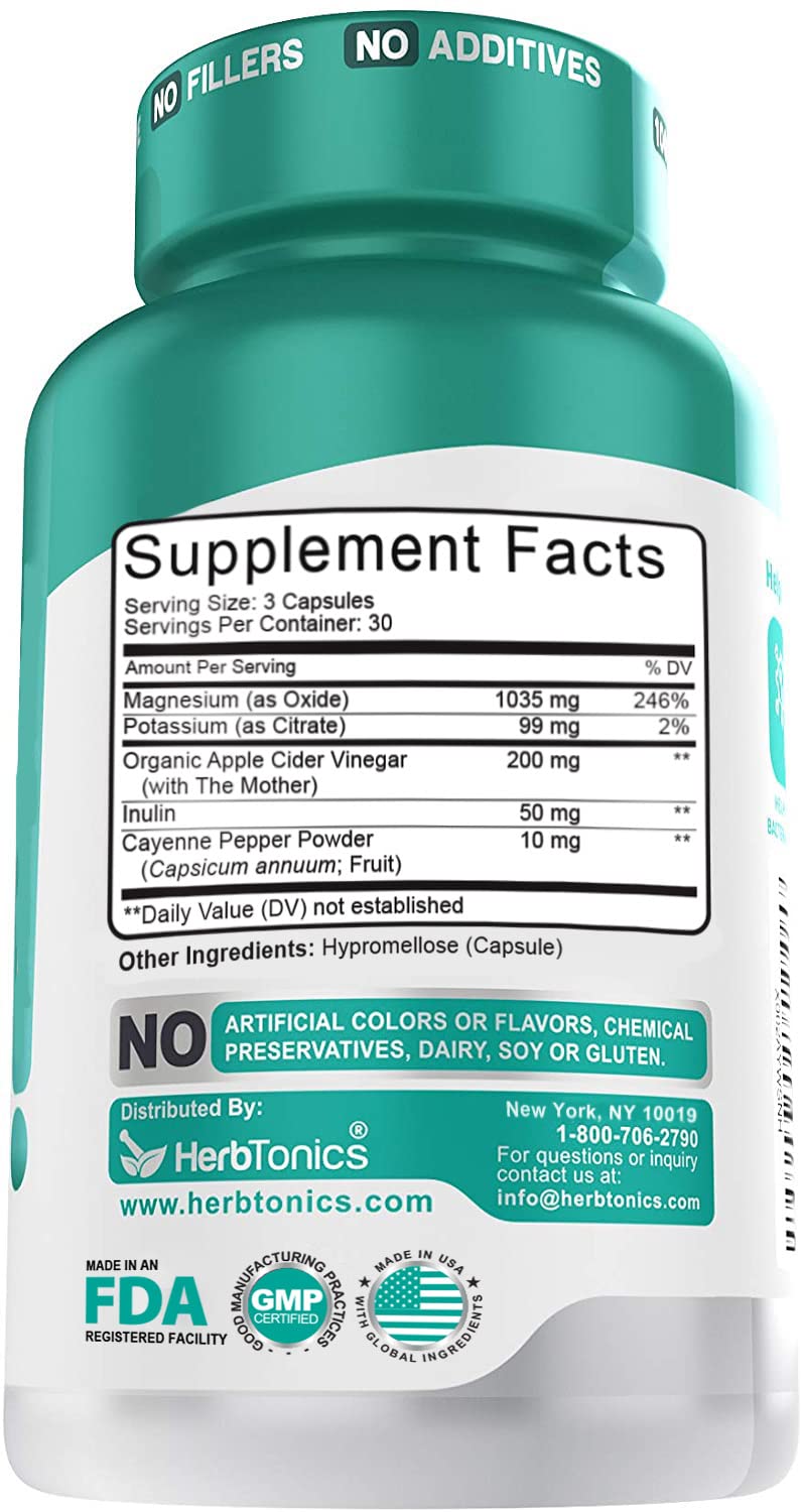 Herbtonics Oxygen Based Colon Cleanse and Detox Digestive System Formula | with Apple