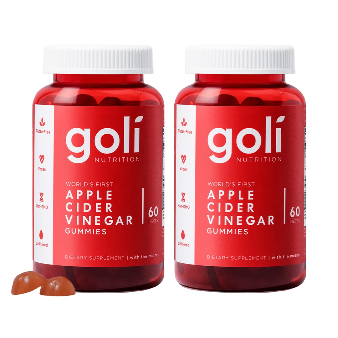Goli Nutritional Supplement, Apple Cider Vinegar Gummy Vitamins Nutrition, 2 Pack