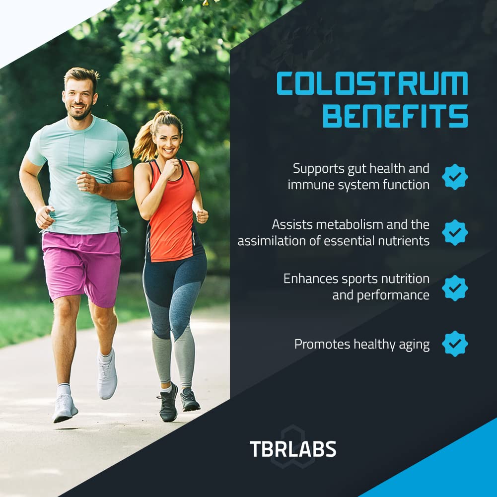 TBR Labs Pure Bovine Colostrum 180 Capsules - Antibiotic and Hormone Free - USA Source