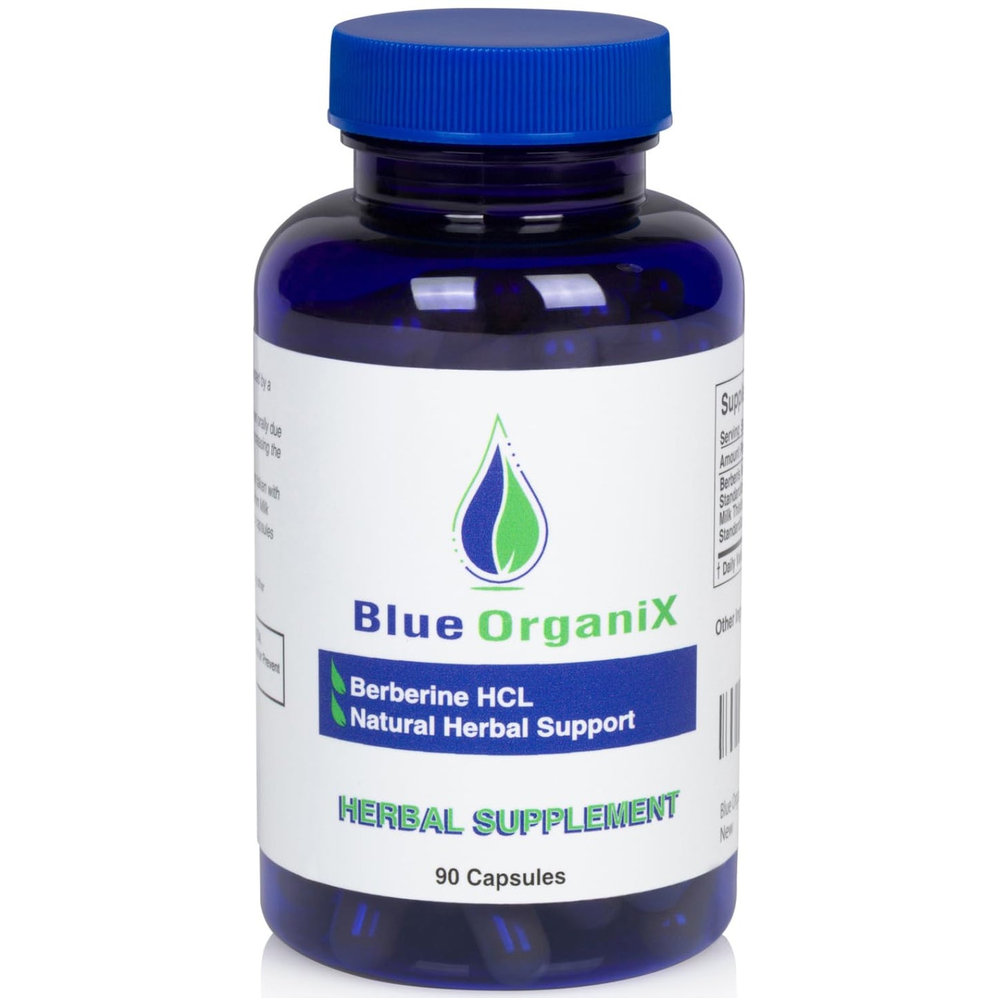 Blue Organix Berberine 500mg Formula HCL Complex Supplement with Silymarin