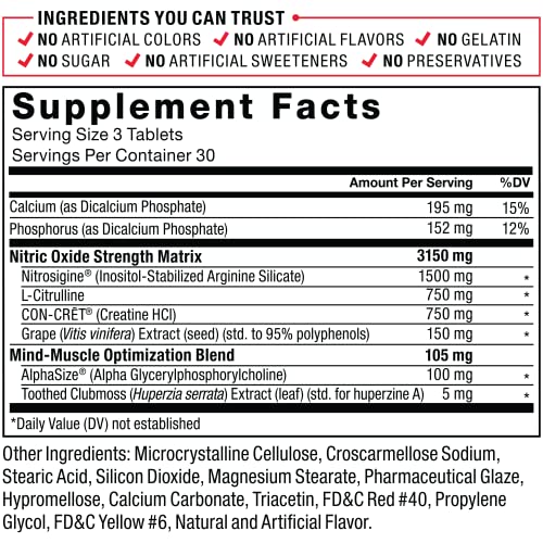 Force Factor Volcano Extreme Pre Workout Nitric Oxide Booster Supplement for Men