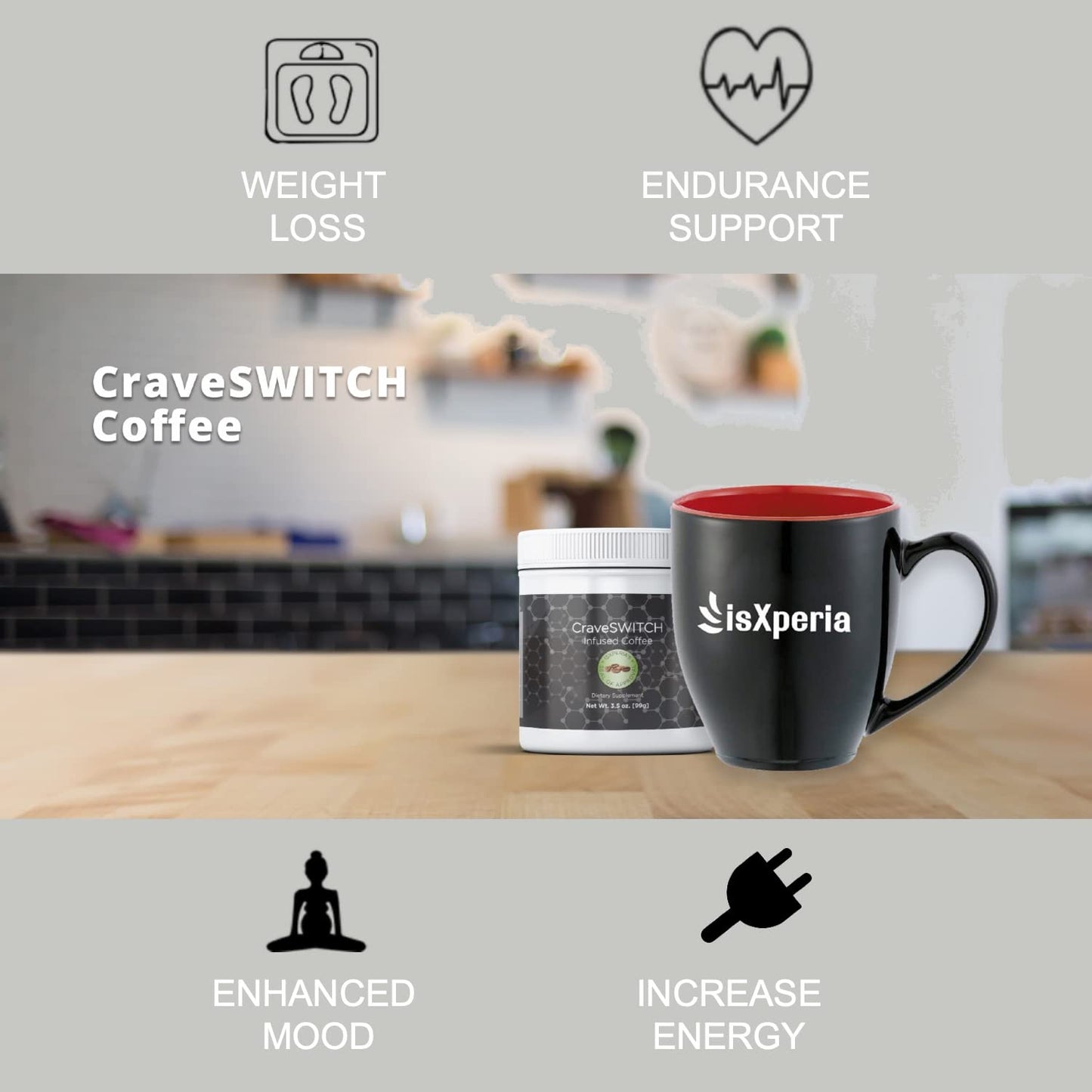 isXperia CraveSWITCH Bold Coffee - Colombian Arabica Coffee with Antioxidants