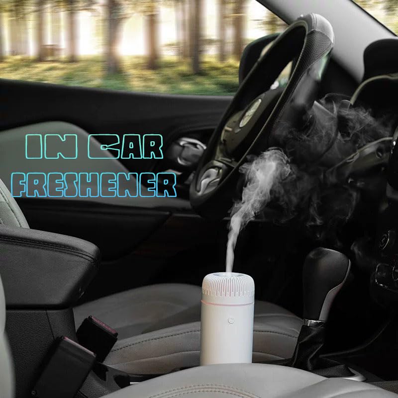55tech in Car Aroma Diffuser Humidifier with LED Light Colors - Refresh and Relax While Driving USB 55tech