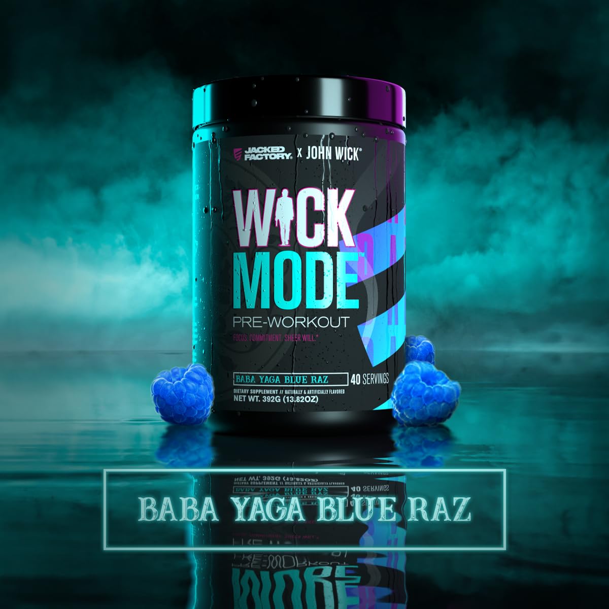 Jacked Factory X John Wick - Wick Mode Pre Workout Powder - Intense Energy, Battle
