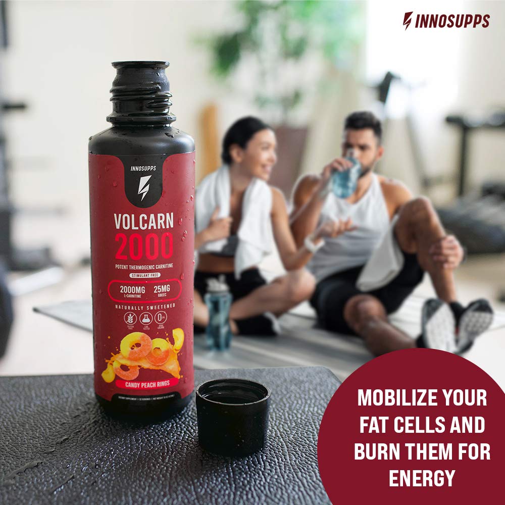 InnoSupps Volcarn 2000 - Advanced Fat Burning Liquid | L-Carnitine,GBEEC, Boost Energy