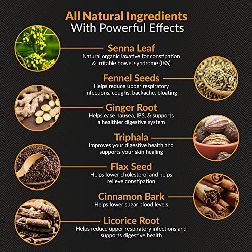 Elite Detox Tea: Natural Organic 7-Herbal Blend for Gentle Cleansing as Needed. Bloating Tea