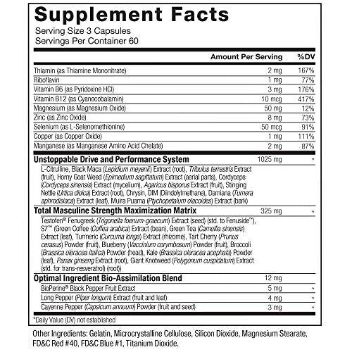FORCE FACTOR Test X180 Alpha Max, 2-Pack, Total Testosterone and Nitric Oxide Booster for Men with Fenugreek Seed & Tribulus to Increase Blood Flow & Improve Male Athletic Performance, 360 Capsules