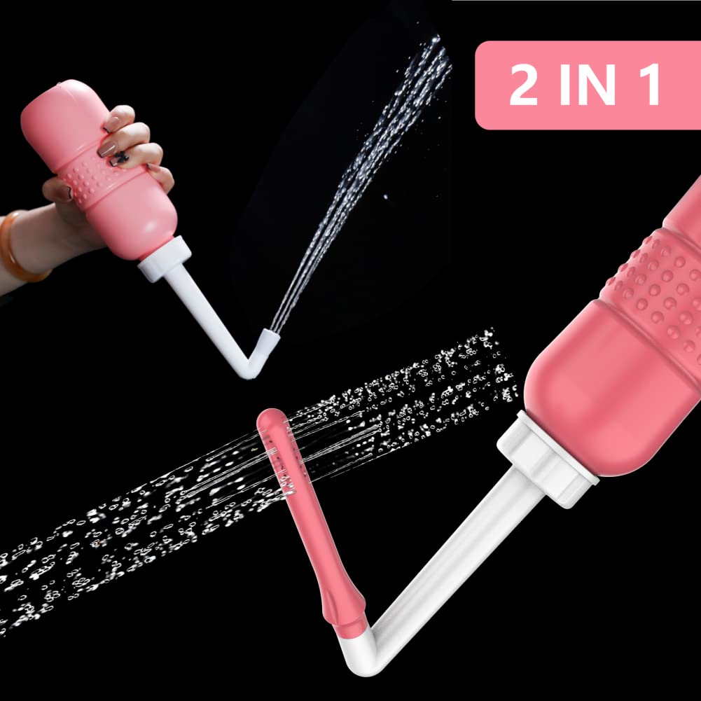2PCS Vaginal irrigation Intimate Wash for Women,Portable Bidet Travel Bidets,Peri Bottle