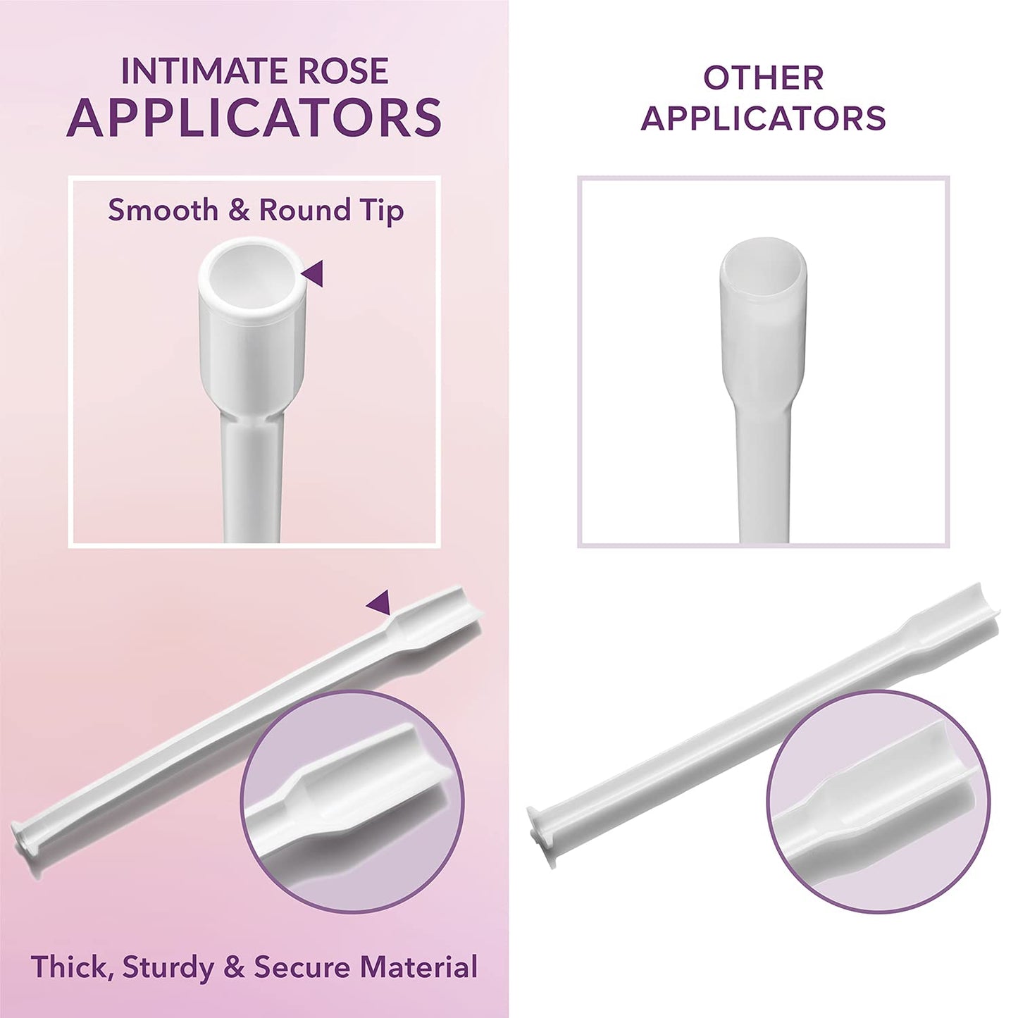 Intimate Rose 15 Count Vaginal Suppository Applicator - Fits Most Boric Acid Suppositories & Vaginal