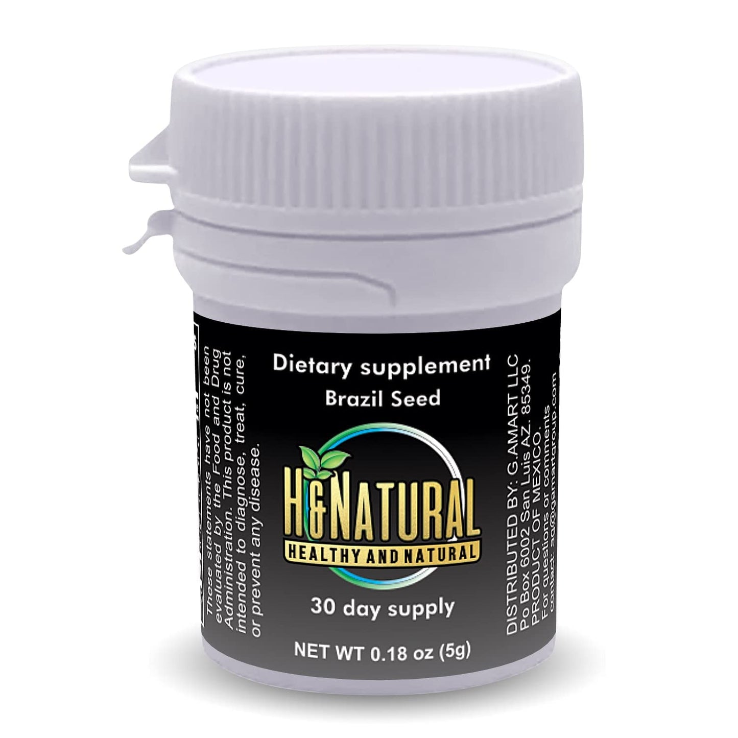 H&Natural 2 Pack! Brazil Seed Dietary Supplement 60 Pieces, Pure Natural Semilla de Brasil