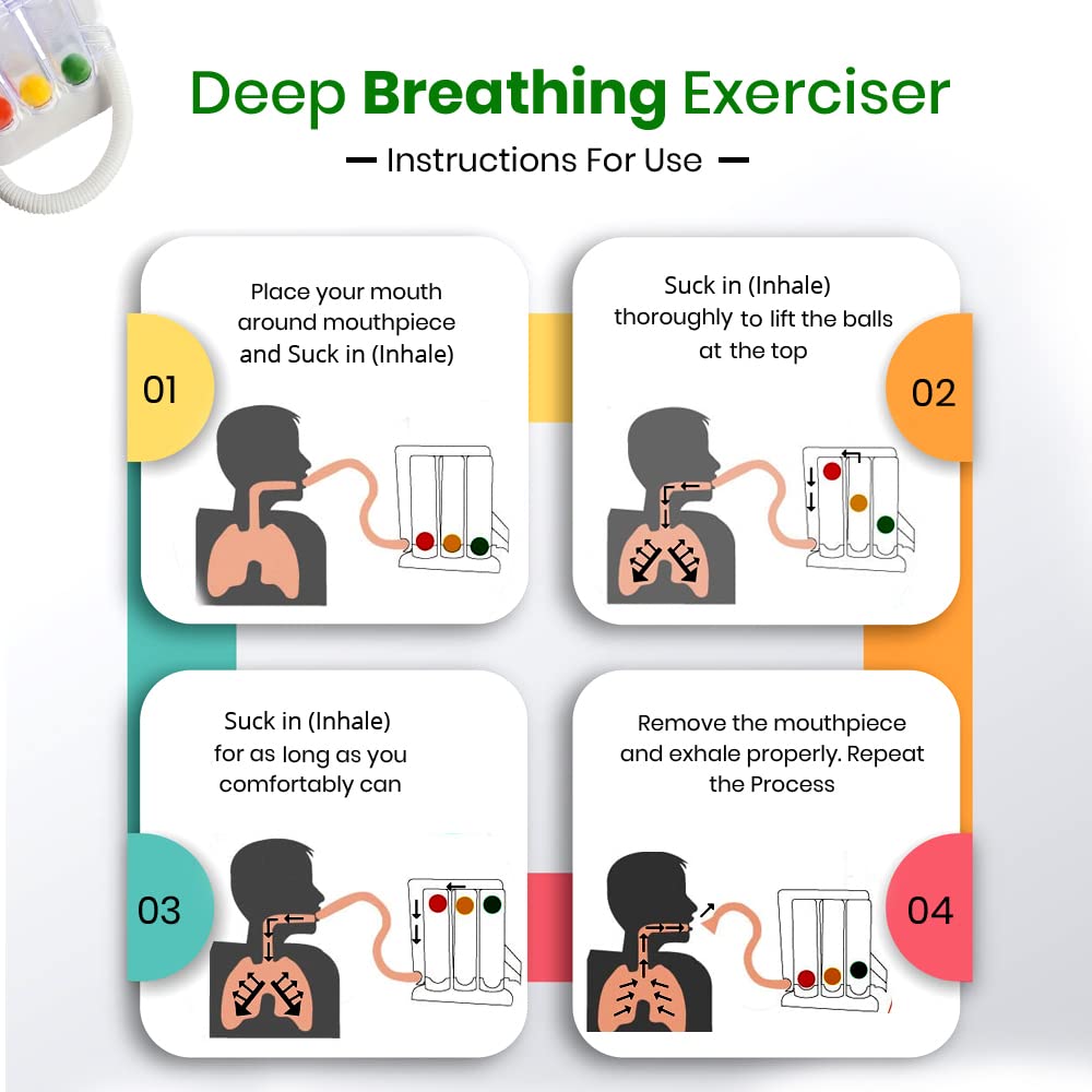 HealthAndYoga(TM) Deep Breathing Exerciser - Breath Exercise Measure