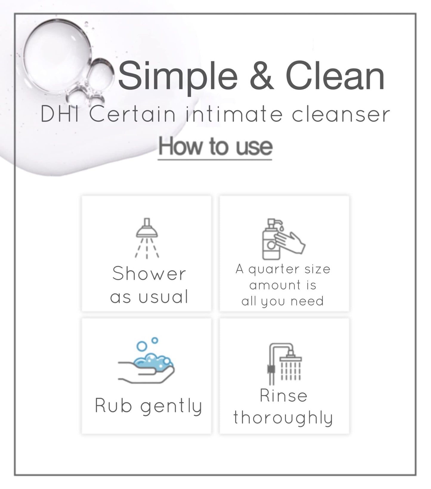 DHI PROBIOTIC Certain Intimate Wash for Men with 3 kinds of probiotics plus 20 Premium Natural