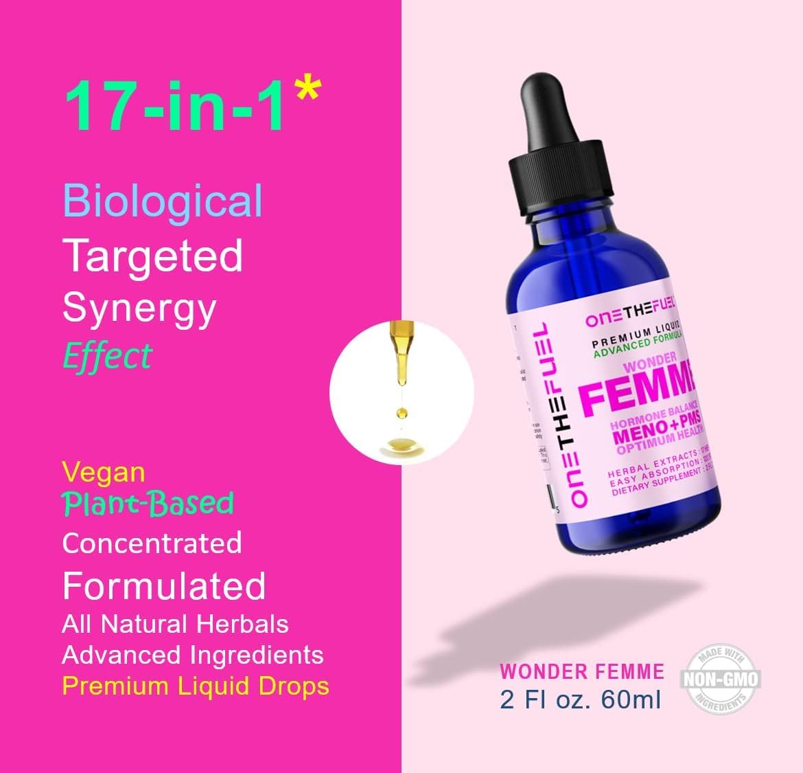 Wonder Femme Hormone Balance Menopause Hot Flashes Relief Support 100% Natural Women