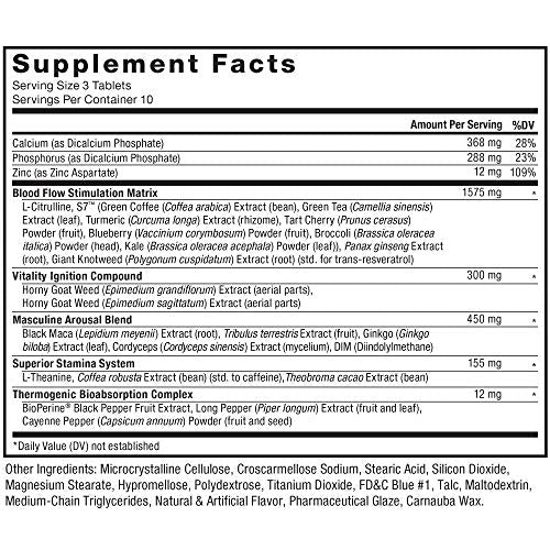 FORCE FACTOR Score! XXL, 3-Pack, Nitric Oxide Booster Supplement for Men with L