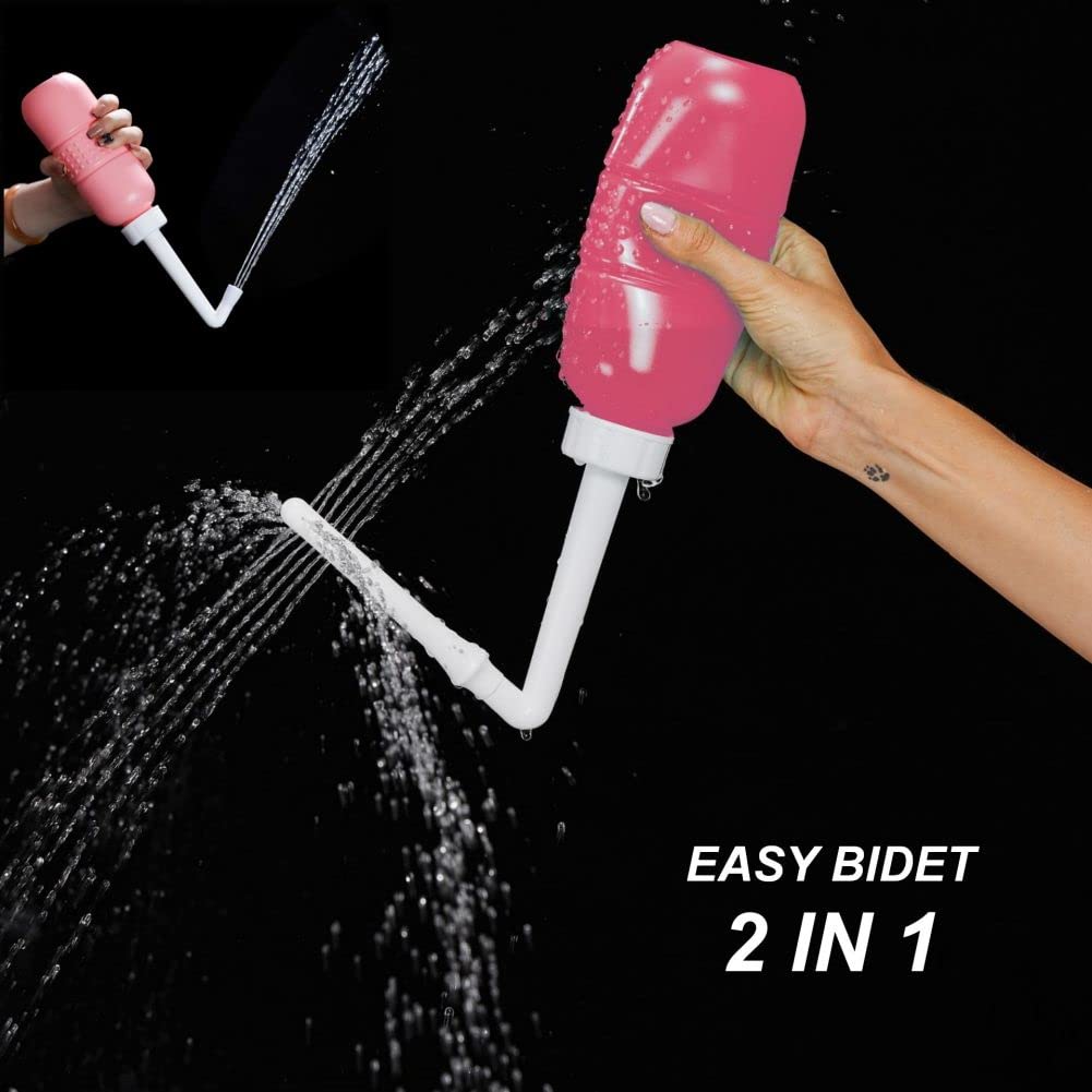 2-in-1 Douche Bottle for Women Vaginal Cleansing System + Portable Bidet Travel Bidet Bottle AQUAMASTER