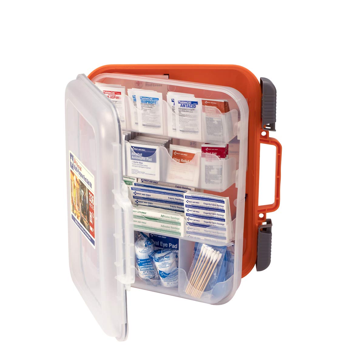 336 Piece First Aid Kit, Plastic Case 24/7 First Aid