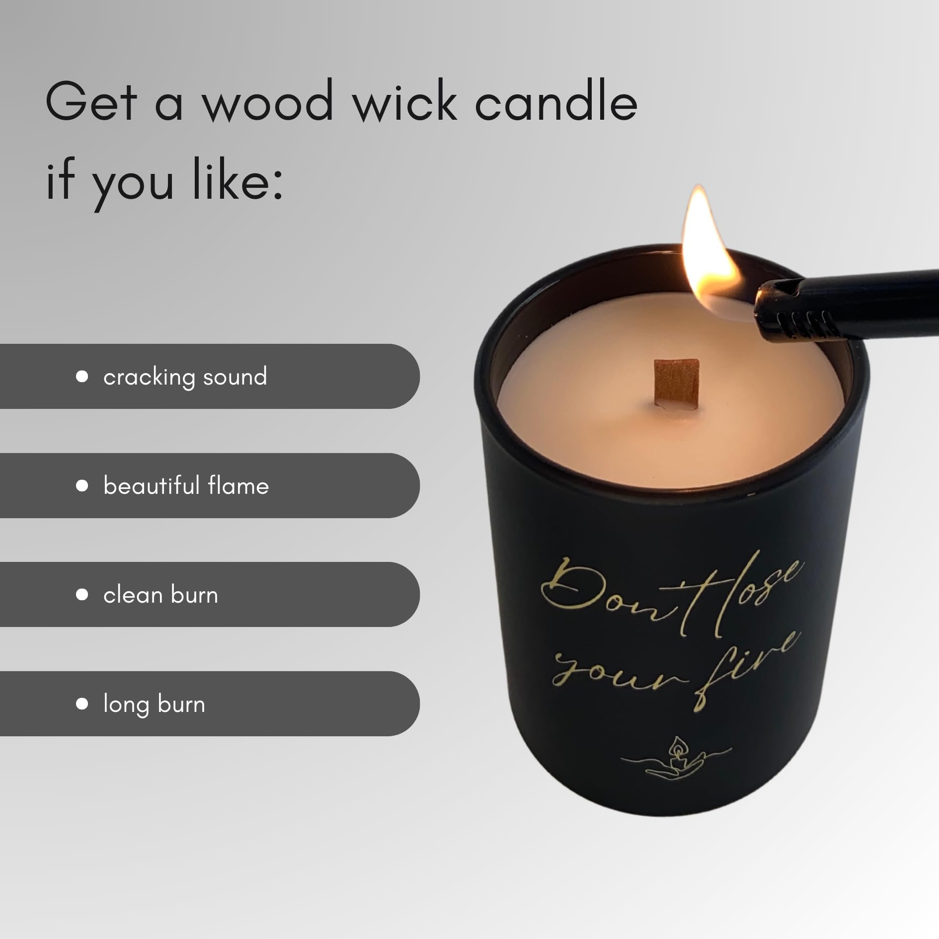 100% Natural Soy Wax Candle, Valentines Day Gifts for Women & Men, Candles for Home