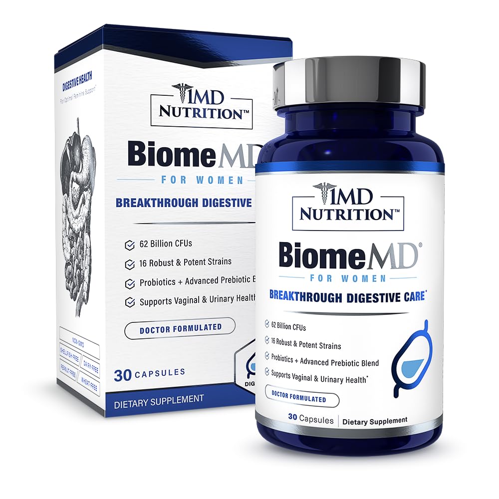 1MD Nutrition BiomeMD Probiotics for Women - Daily Prebiotics and Probiotics for Women