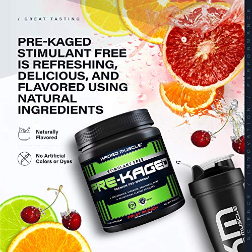 Kaged Stimulant Free Pre Workout Powder | Fruit Punch | Pre-Kaged | Formulated