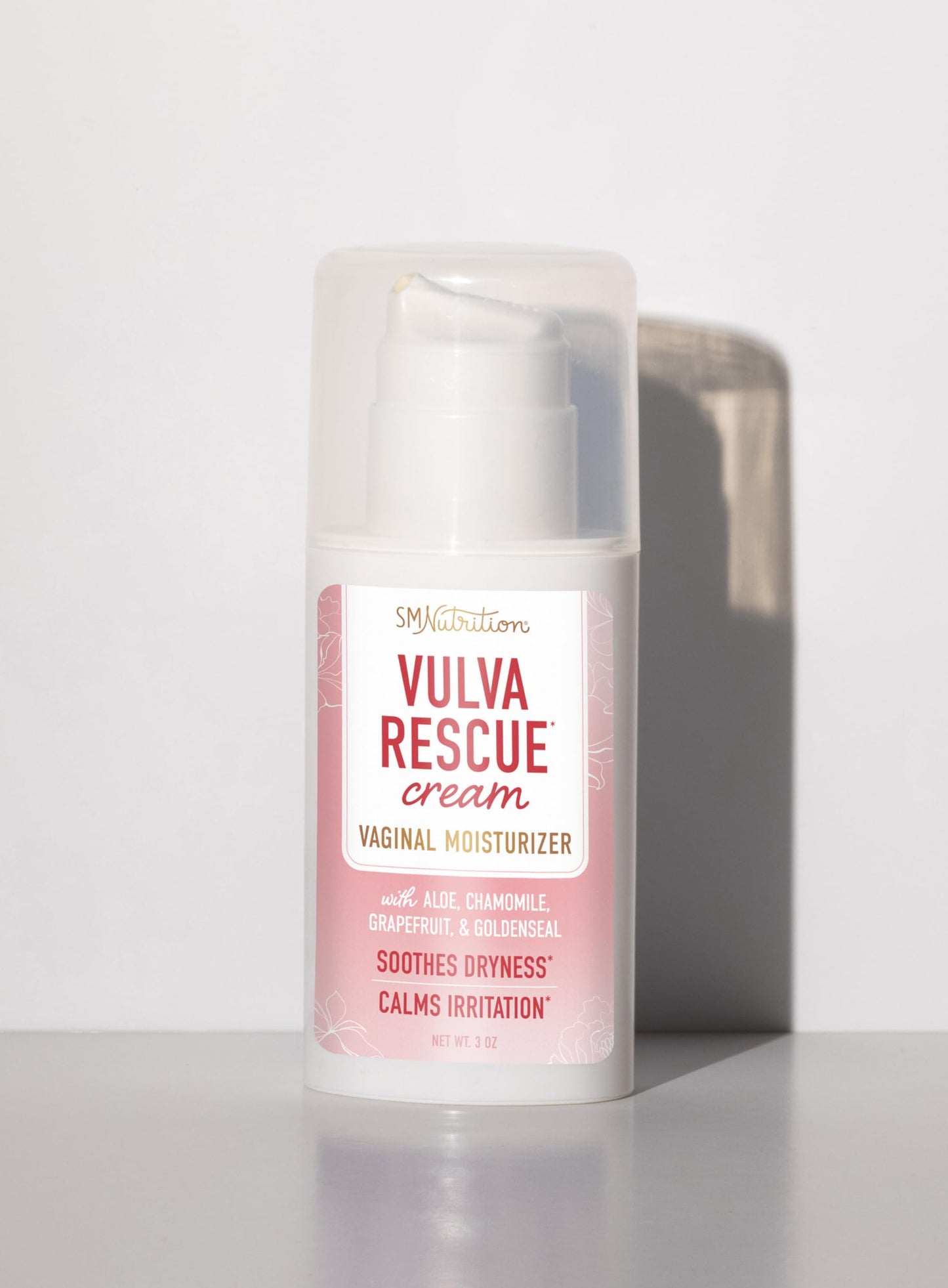 Vulva Rescue Moisturizer Cream | 3oz. PUMP | Soothes Vaginal Itch & Dryness | No Estrogen or Fragrance