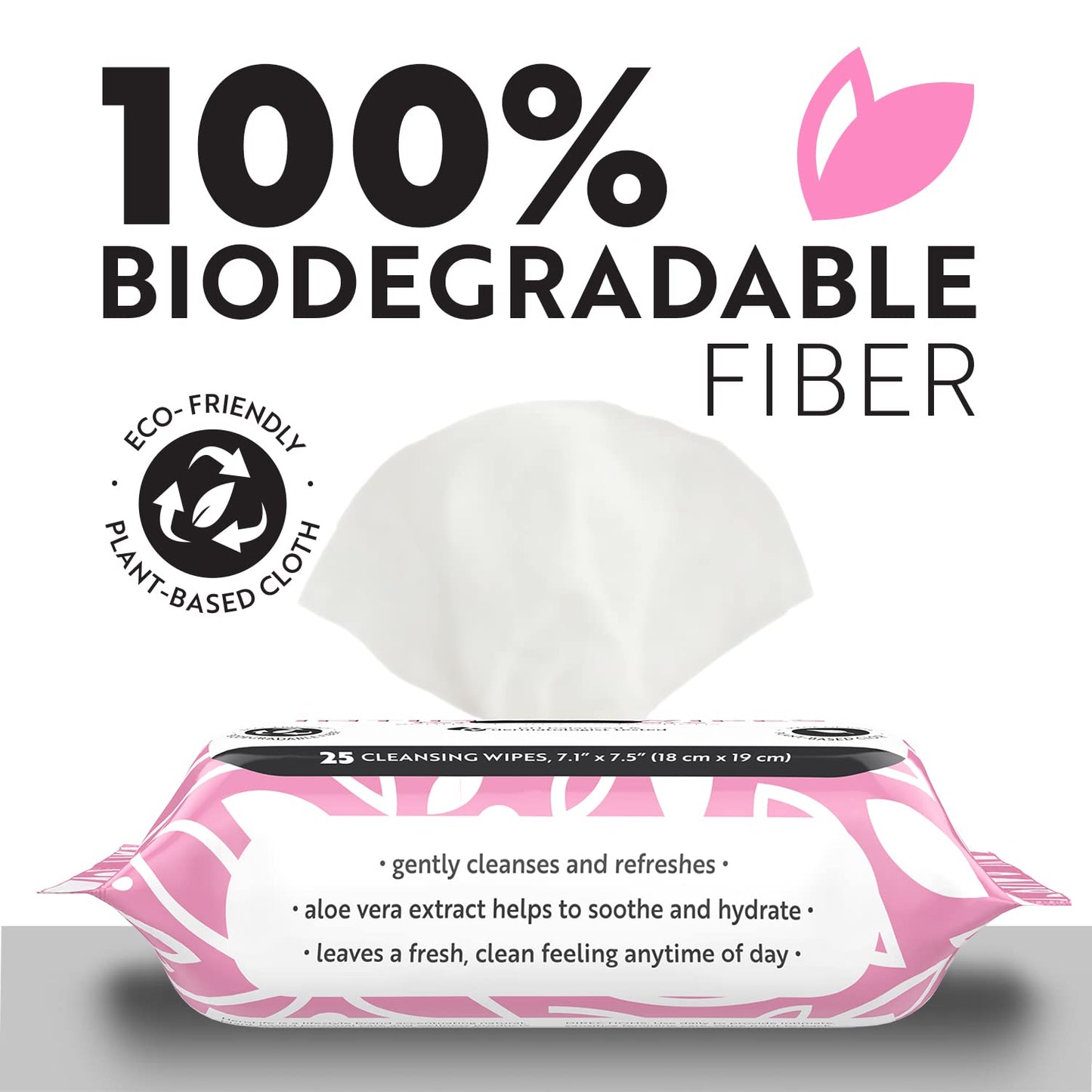 HEROLIFE Personal Wipes for Feminine Care, Single Use To Go, Plant-Based, 1 pack of 40 Single