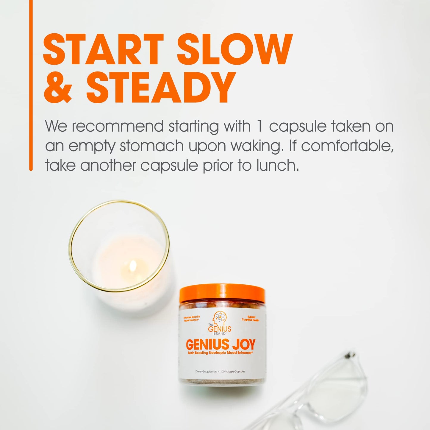 Genius Joy, Nootropic Mood Enhancer Supplement - Support Cognitive Health