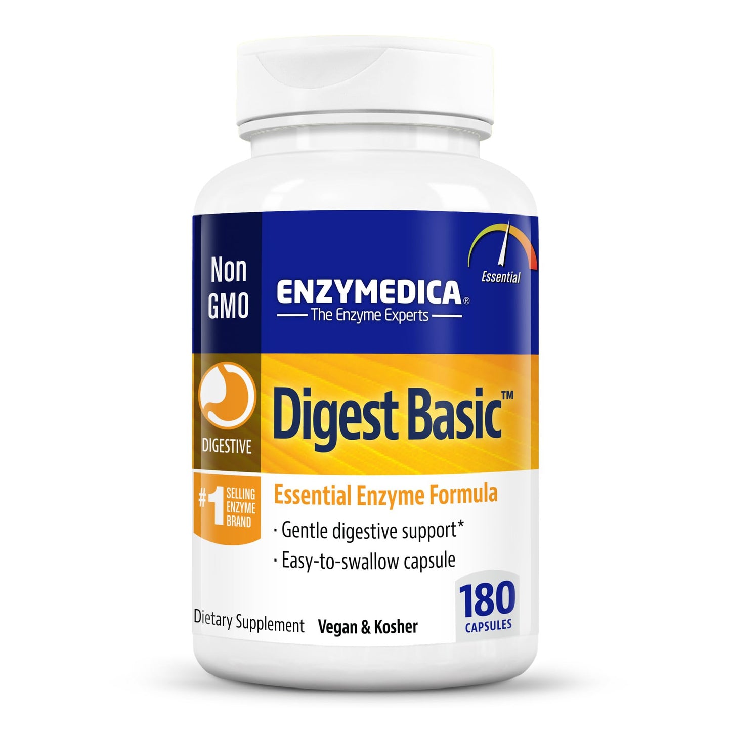Enzymedica Digest Basic, Digestive Enzymes for Sensitive Stomachs, Offers Fast-Acting