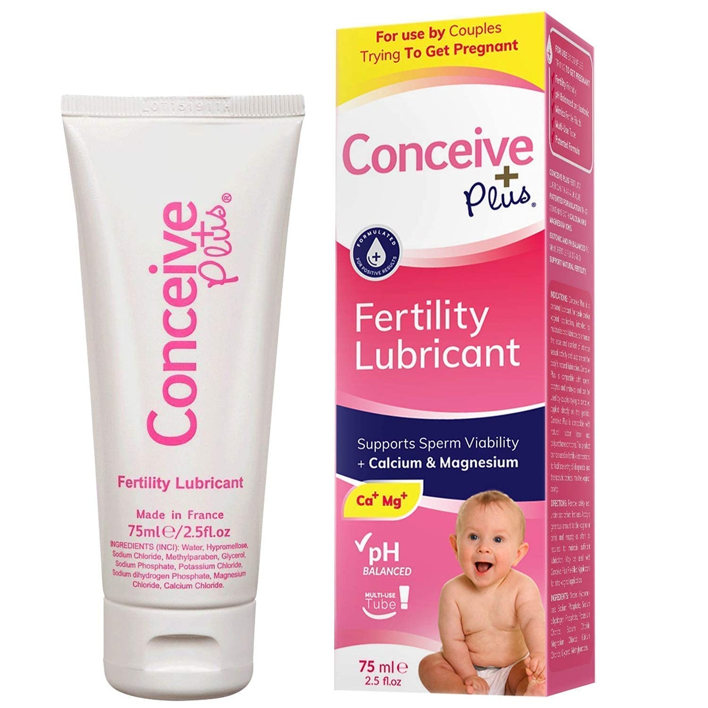 CONCEIVE PLUS Mens Fertility Bundle, Fertility Vitamins 60 Count and Fertility Lubricant 2.5 Ounce