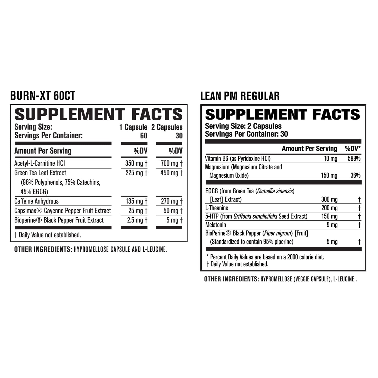 Jacked Factory Burn XT Thermogenic Fat Burner & Lean PM Nighttime