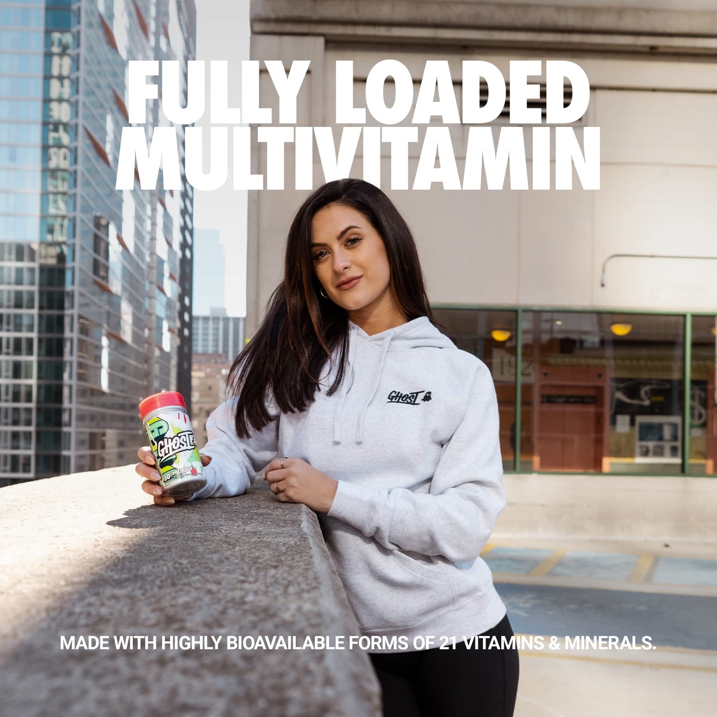 GHOST Multi Multivitamin for Men & Women, 90 Capsules - Loaded with 21 Vitamins