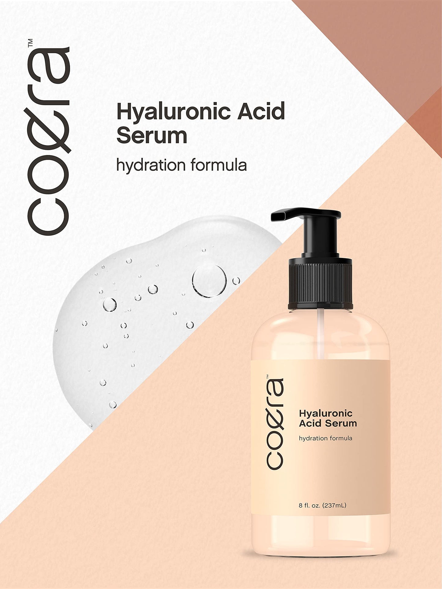 Hyaluronic Acid Serum for Face & Skin | 8 oz | Paraben & SLS Free Moisturizer | Packaging