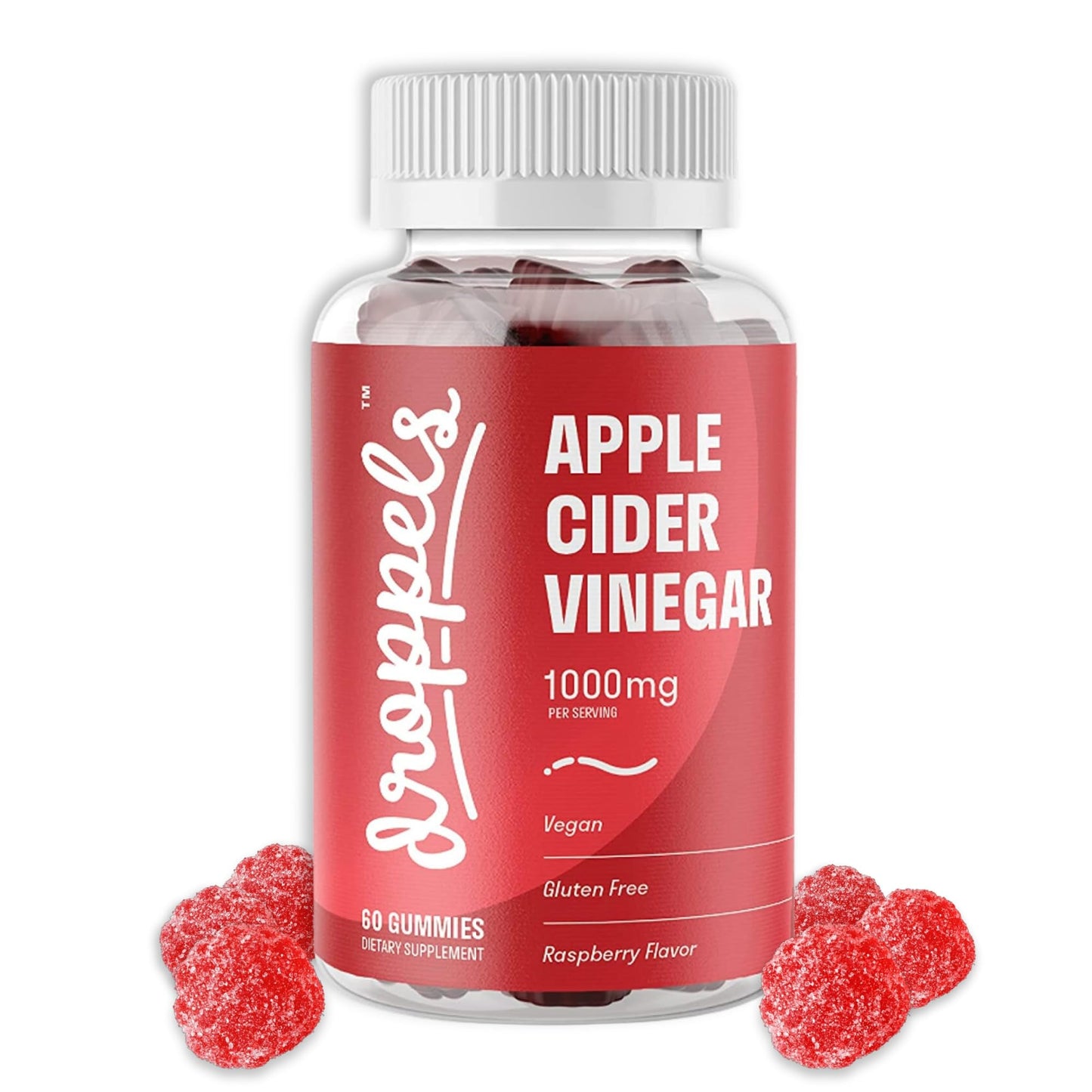 Droppels Apple Cider Vinegar Gummies 1000mg with Beet Root & Pomegranate - ACV Keto