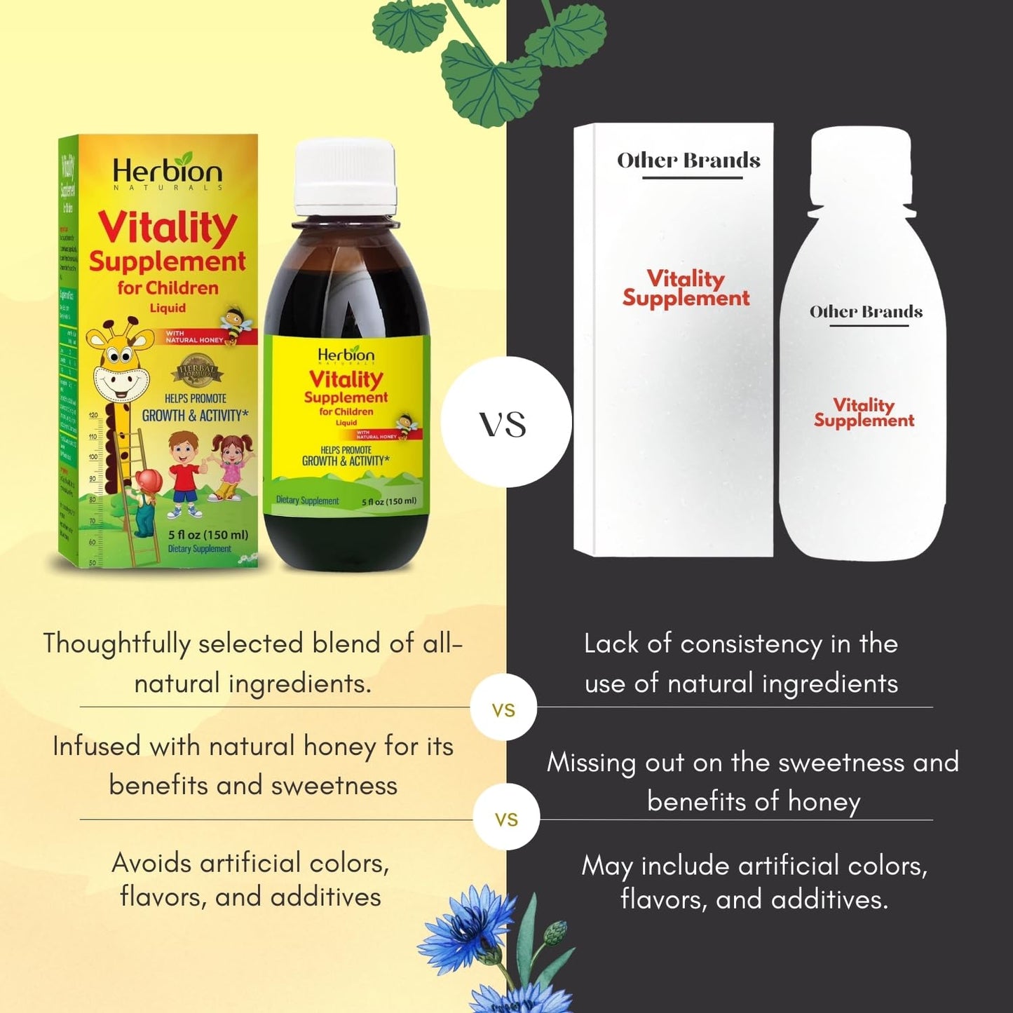 Herbion Naturals Vitality Supplement Syrup for Children, Promotes Growth and Appetite
