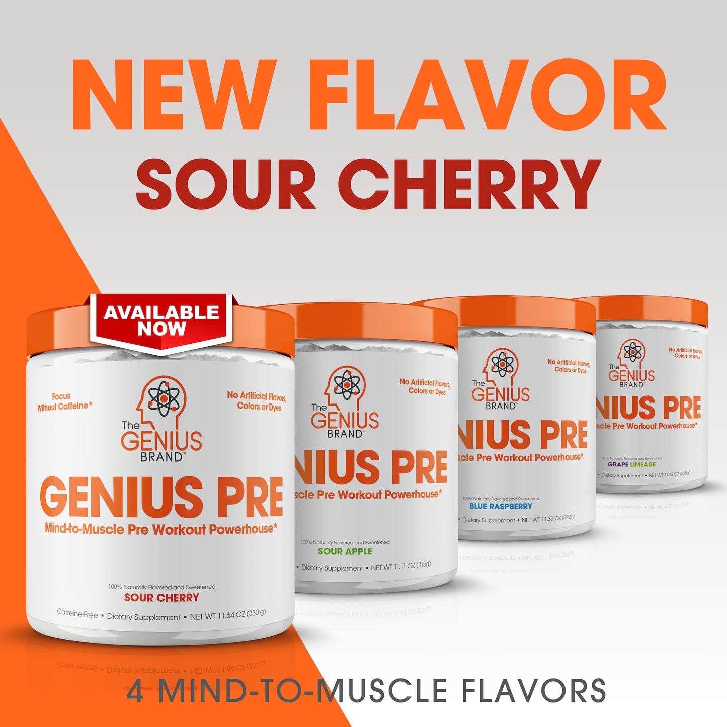 Genius Pre Workout Powder, Grape Limeade - All-Natural Nootropic Pre-workout