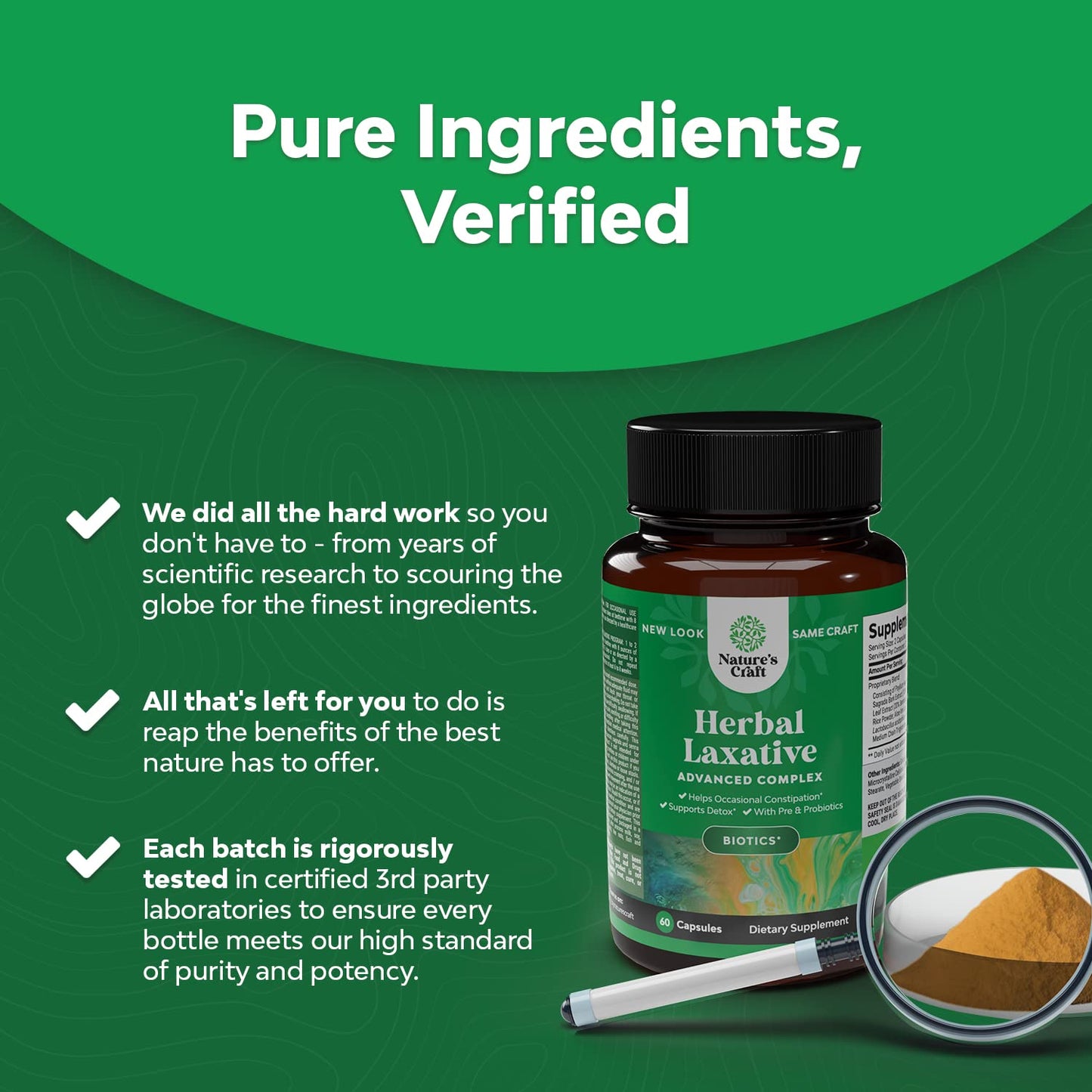 Herbal Laxative Capsules with Probiotics – Natural Laxative Pills to Cleanse Colon and Support