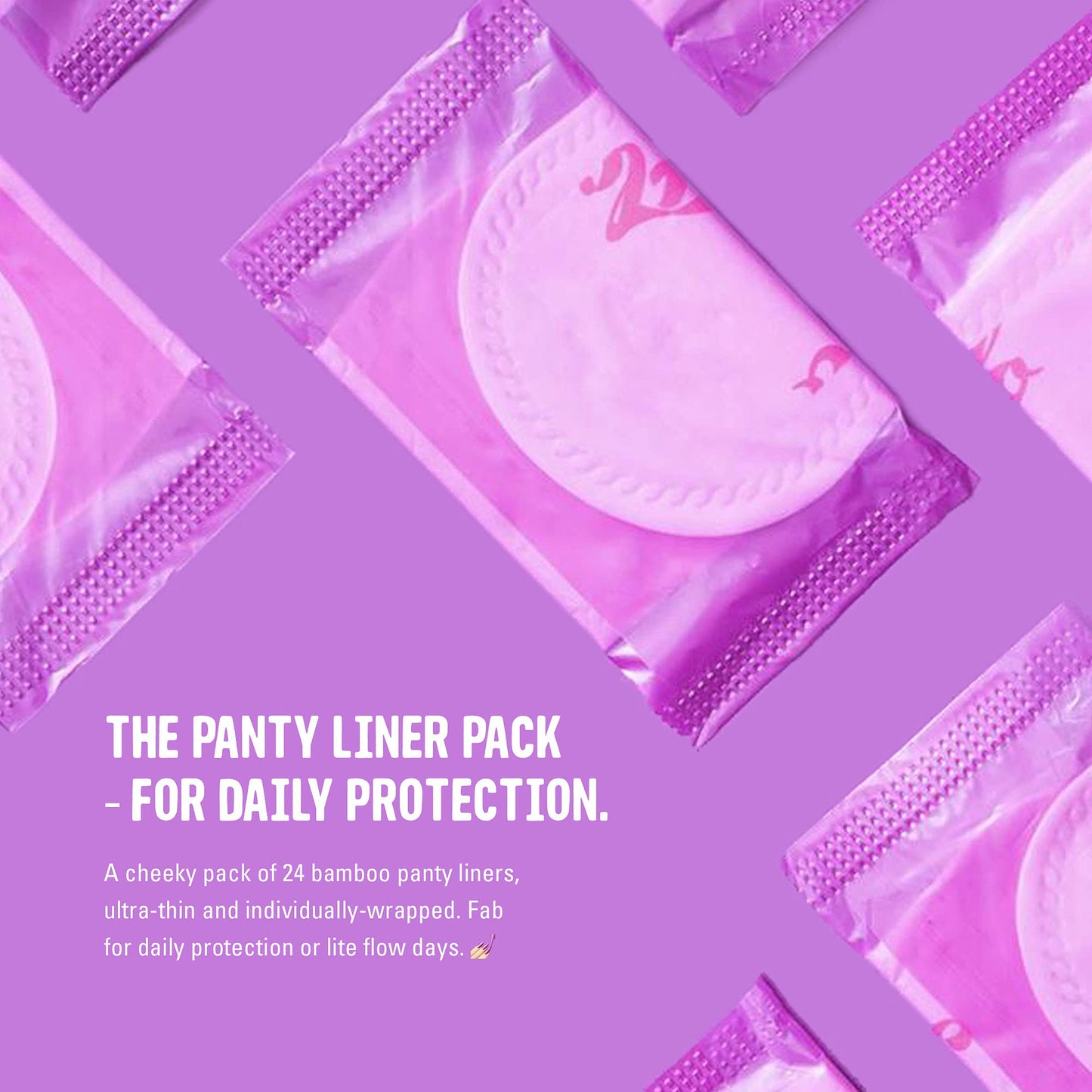 FLO - Organic Bamboo Daily Panty Liners, Plant-Based Cotton, Biodegradable