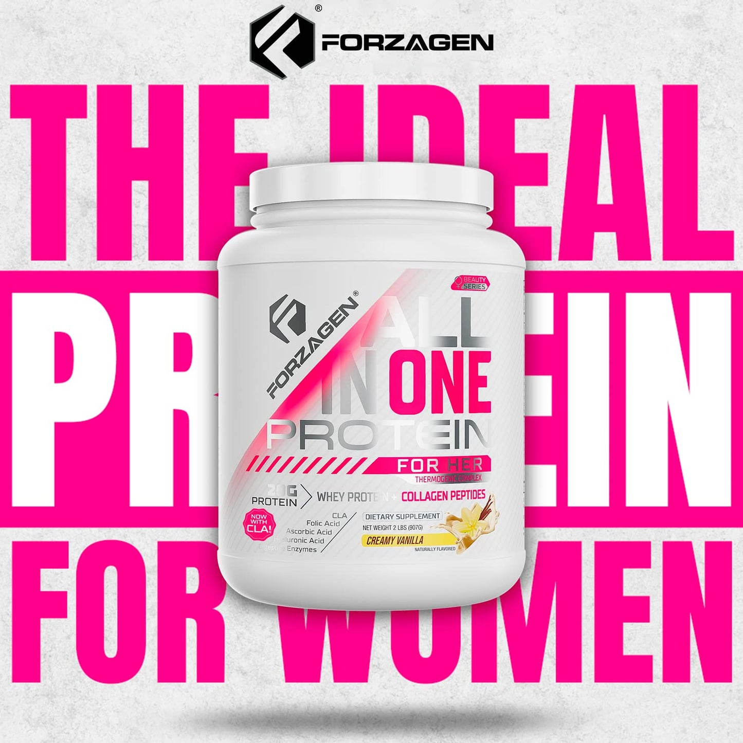 Forzagen All in One Protein for Her, Protein Powder for Women with Collagen Peptides