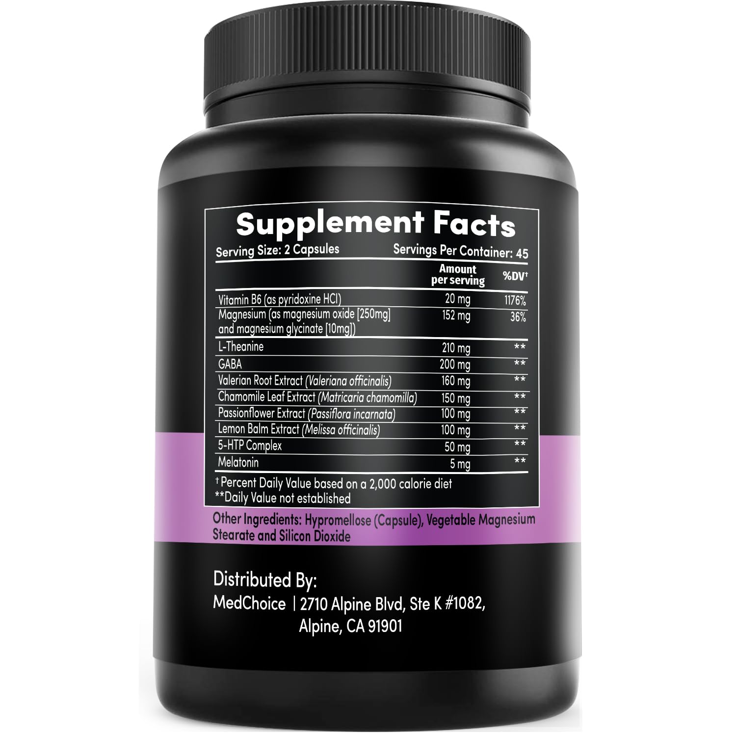 10-in-1 Melatonin Capsules - Melatonin 5mg Natural Sleep Aid for Adults