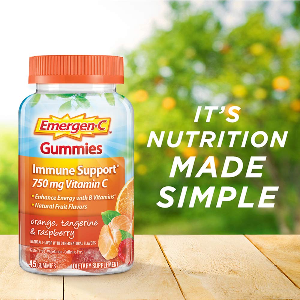 Emergen-C 750mg Vitamin C Gummies for Adults, Immunity Gummies with B Vitamins