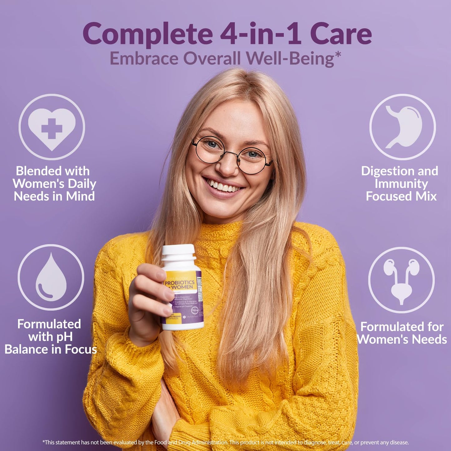 Complete Vaginal Probiotics for Women - w/Added Cranberry, D-mannose to Promote
