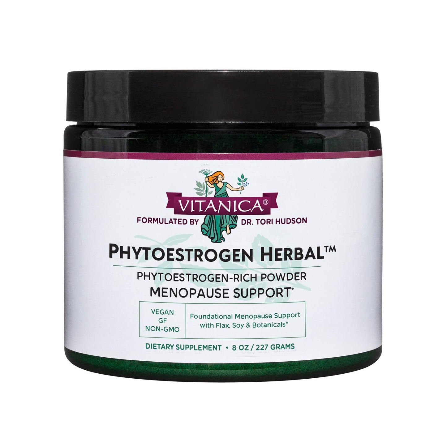 Vitanica Phytoestrogen Herbal Non-GMO PMS, Menopause Relief Supplement for Women,