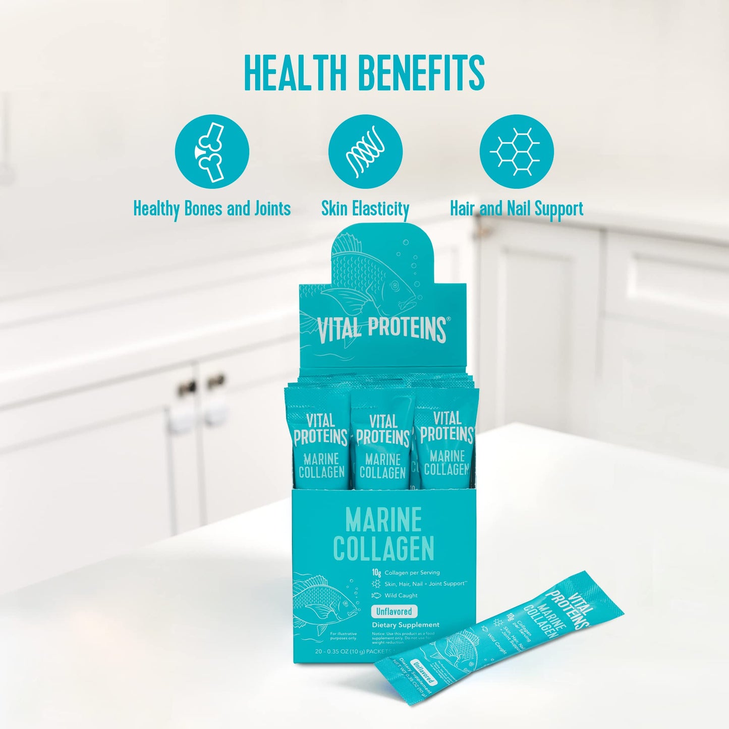 Vital Proteins Unflavored Marine Collagen 20 Pack, 0.35 OZ