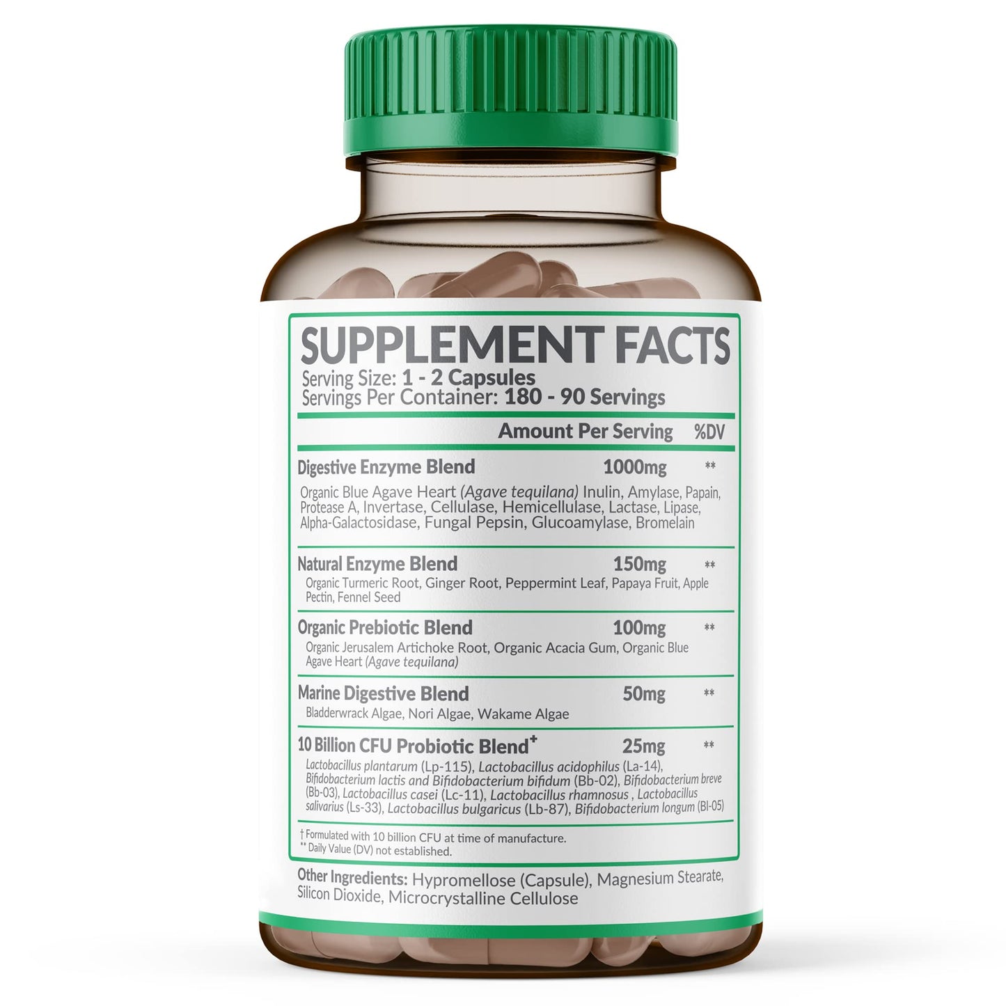 Wholesome Wellness Digestive Enzymes 1000MG Plus Prebiotics & Probioti