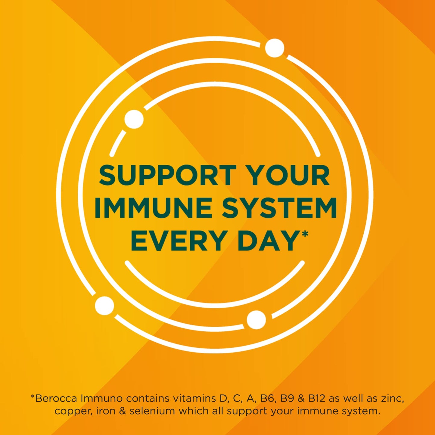 Berocca Immuno Effervescent Tablets, 11 Vitamins and Minerals, Including Vitamins D, C