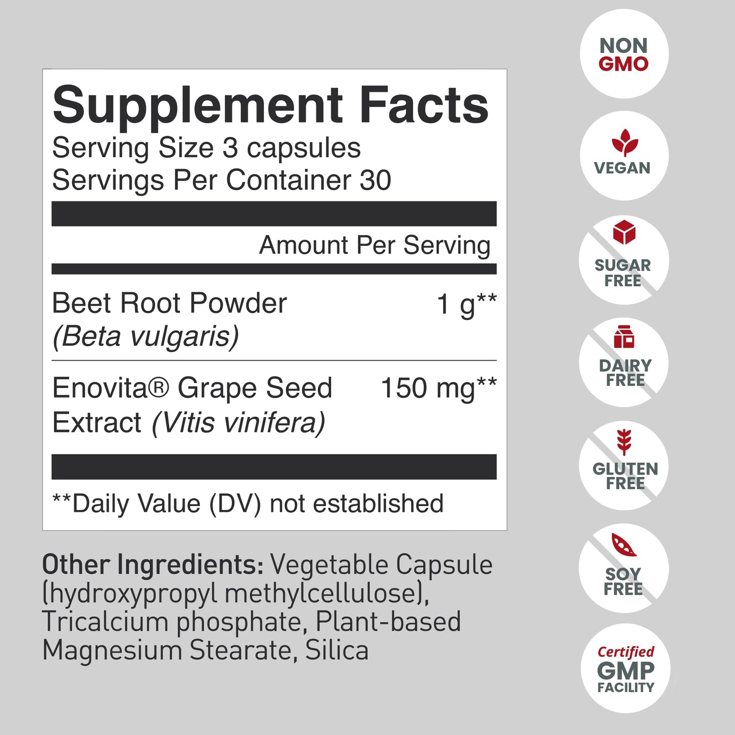 humanN SuperBeets Beet Root Capsules Quick Release 1000mg - Supports Nitric Oxide
