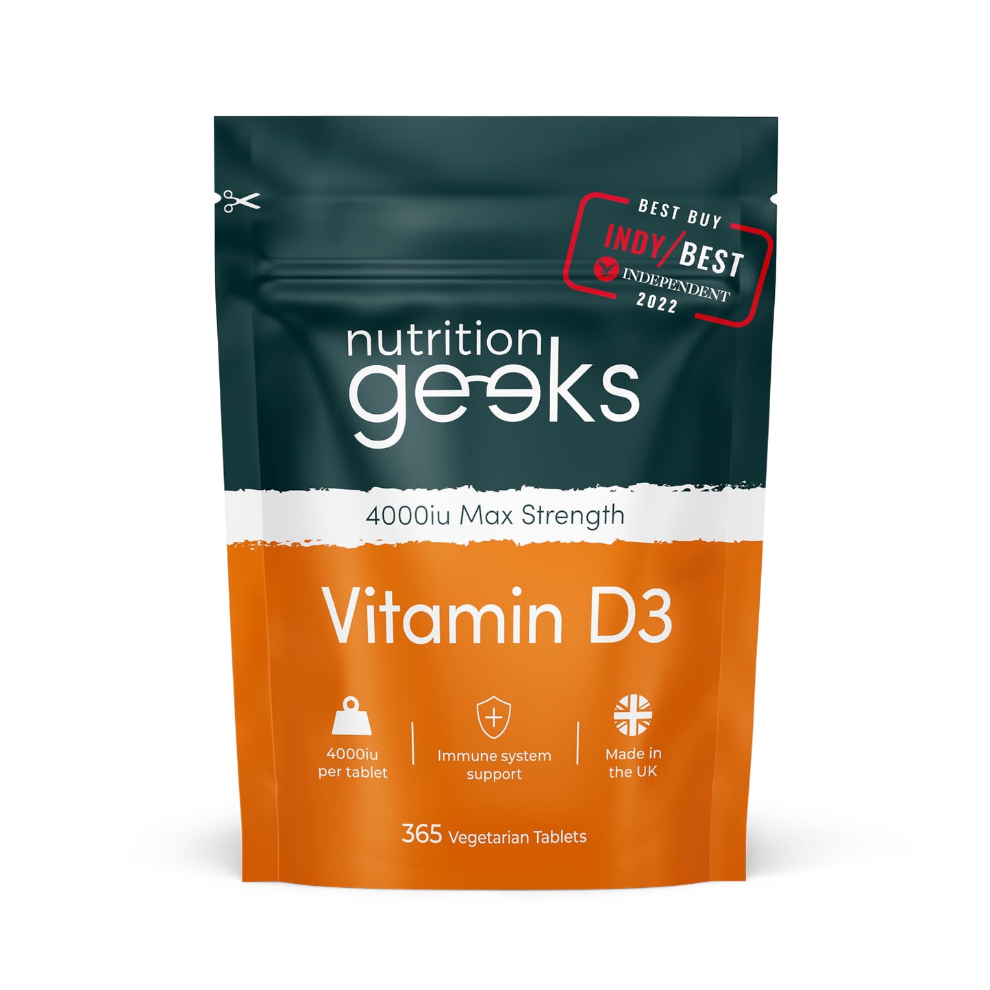 Vegetarian Vitamin D3 4000 iu - 1 Year Supply, 365 Easy-Swallow High Strength Vitamin