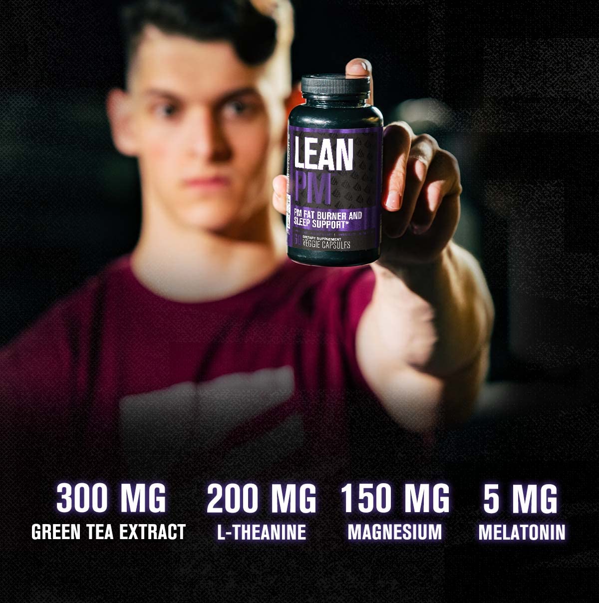 Jacked Factory Lean PM Night Time Fat Burner, Sleep Aid Supplement, & Appetite Suppressant